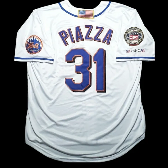 Shirts Mike Piazza Jersey New York Mets 201 Throwback Stitched